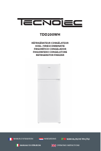 Mode d’emploi Tecnolec TDD200WH Réfrigérateur combiné