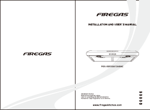 Manual Firegas FGS-ESF25A1260AC Cooker Hood