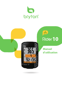 Mode d’emploi Bryton Rider 10 Compteur vélo