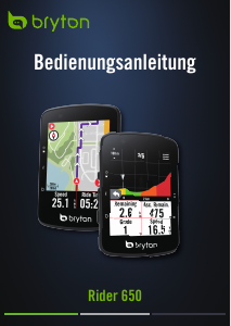 Bedienungsanleitung Bryton Rider 650 Fahrradcomputer