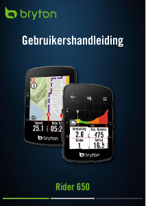 Handleiding Bryton Rider 650 Fietscomputer