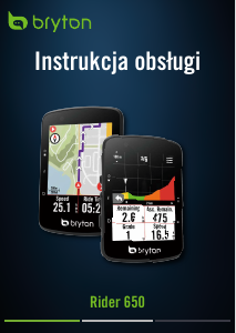 Instrukcja Bryton Rider 650 Licznik rowerowy