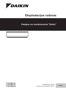 Vadovas Daikin FTXP35M5V1B Oro kondicionierius