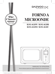 Manual de uso Daewoo KOG-6LBC Microondas