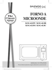 Manual de uso Daewoo KOG-6LBR Microondas