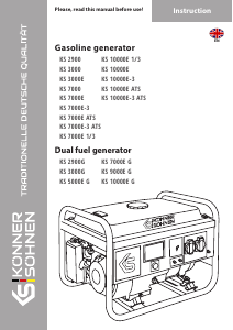 Bruksanvisning Könner & Söhnen KS 10000E G Generator