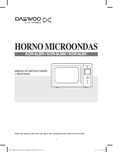 Manual de uso Daewoo KOR-6LBC Microondas