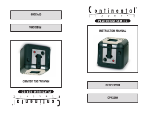 Handleiding Continental Electric CP43269 Friteuse