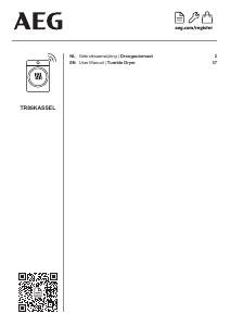 Bruksanvisning AEG TR86KASSEL Torktumlare