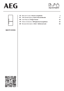 Bruksanvisning AEG NSC7C181DS Kyl-frys