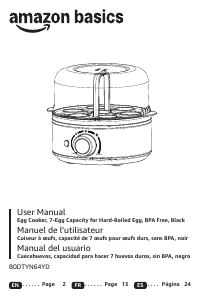 Manual de uso AmazonBasics B0DTYN64YD Cocedor de huevos