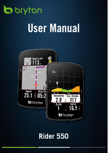 Handleiding Bryton Rider 550 Fietscomputer