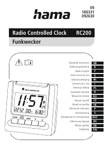 Instrukcja Hama 00186331 RC200 Budzik