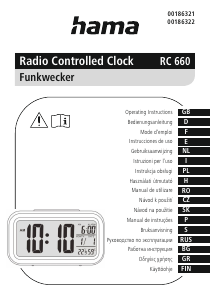 Instrukcja Hama 00186321 RC660 Budzik