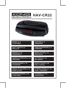 Használati útmutató König HAV-CR22 Ébresztőórás rádió