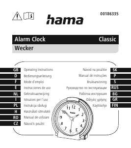 Εγχειρίδιο Hama 00186335 Classic Ξυπνητήρι