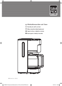 Bedienungsanleitung Simpex 25315 Kaffeemaschine