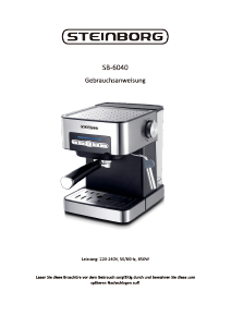 Bedienungsanleitung Steinborg SB-6040 Espressomaschine