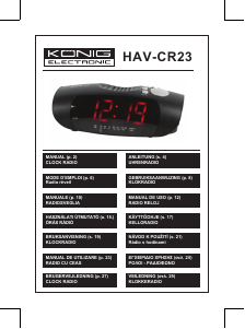 Käyttöohje König HAV-CR23 Radioherätyskello