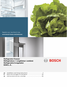Manual Bosch B36CL81ENW Fridge-Freezer