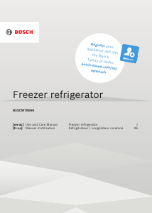 Manual Bosch B33CM10SNS Fridge-Freezer