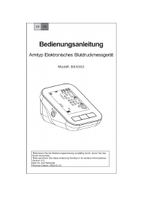 Bedienungsanleitung BerkeMed BSX553 Blutdruckmessgerät