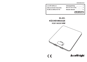 Bedienungsanleitung AccuWeight IC201 Küchenwaage