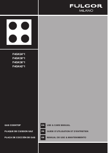 Manual de uso Fulgor F4GK30S1 Placa