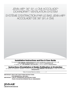 Bruksanvisning Jenn-Air JXD7836BS Köksfläkt