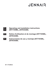 Bruksanvisning Jenn-Air JIDT836SBL Häll