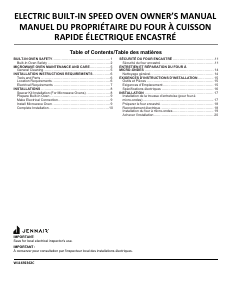 Mode d’emploi Jenn-Air JOEMC130RM Micro-onde