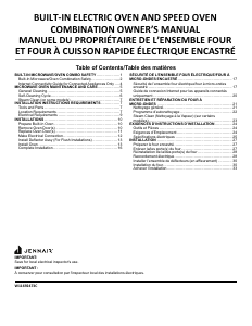 Mode d’emploi Jenn-Air JOECC530RM Micro-onde