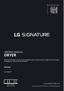 Bruksanvisning LG DLEX9900S Torktumlare