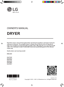 Handleiding LG DLE7150M Wasdroger