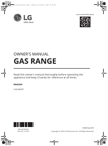 Manual LG LSGL5830S Range