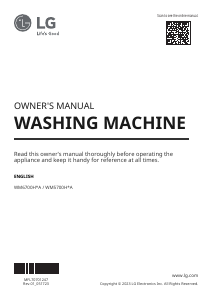 Manual LG WM6700HBA Washing Machine