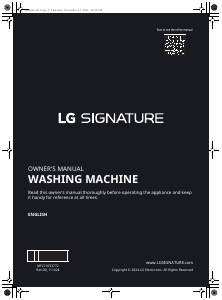 Manual LG WM9900HSA Washing Machine
