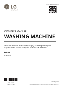 Manual LG WT8200CW Washing Machine