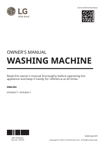 Manual LG WT8400CW Washing Machine