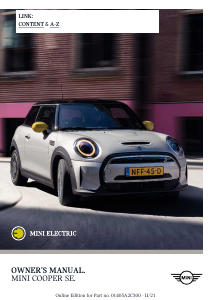 Handleiding Mini Cooper SE (2022)