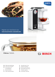 Manual Bosch THD2026 Filtrino FastCup Tea Machine