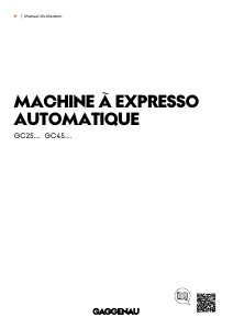Mode d’emploi Gaggenau GC251100 Cafetière