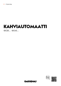 Käyttöohje Gaggenau GC251100 Kahvikone