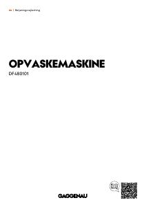 Brugsanvisning Gaggenau DF480101 Opvaskemaskine
