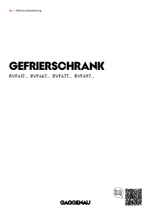 Bedienungsanleitung Gaggenau RVF417190 Gefrierschrank
