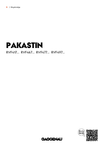 Käyttöohje Gaggenau RVF467190 Pakastin