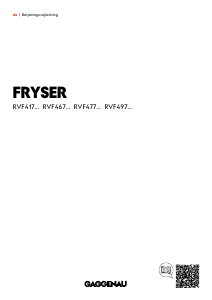 Brugsanvisning Gaggenau RVF477190 Fryser