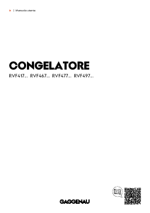 Manuale Gaggenau RVF497190 Congelatore