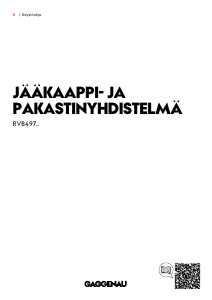 Käyttöohje Gaggenau RVB497190 Jääkaappipakastin