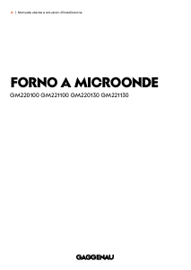 Manuale Gaggenau GM220100 Microonde